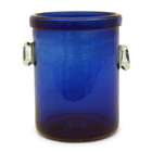Handblown Glass Ice Bucket - Cobalt