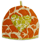 Orange Gingko Padded Tea Cozy