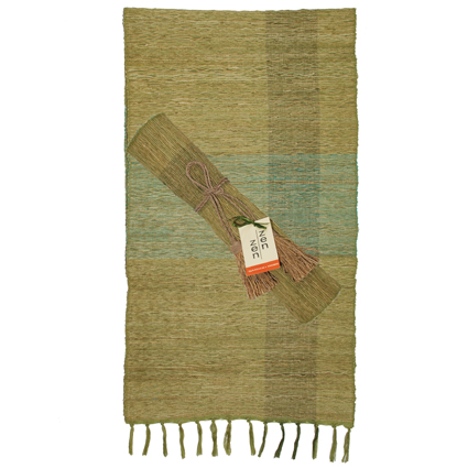 Green Blocks Vetiver Runner