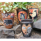 Handmade Luo Mini Ceramic Planters from Kenya