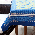 Blue Cornflower Block Printed Tablecloths