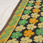 Vintage Sari Throw - Blue Green Floral