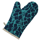 Bali Teal Print Oven Mitt