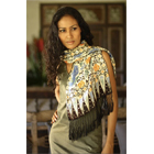 Silk Batik Scarf - Brown Paradise