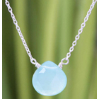 Blue Chalcedony Pendant Necklace