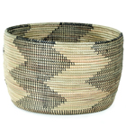 Chevron Basket - Black and Beige