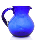 Cobalt Blue Glass Pitcher - Mexico