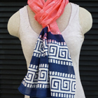 Coral Pink and Key Scarf