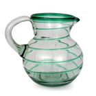 Emerald Spiral - Glass Pitcher