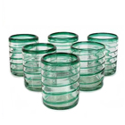 Emerald Spiral Tumblers (set of 6)
