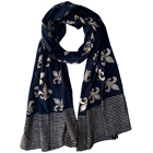 Fleur de Lis Scarf on Black