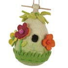 Felt Birdhouse - Friendly Flowers