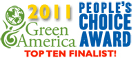 Green America's People's Choice Award for Green Business of the Year Top 10 Finalist!