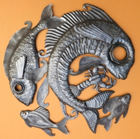 Haitian Oil Drum Wall Art - Fish Lid