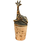 South African Brass Giraffe Wine Bottle Stopper
