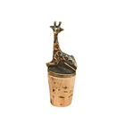 South African Brass Giraffe Wine Bottle Stopper