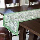 Green Paisley Table Runner