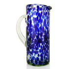 Hand Blown Glass Pitcher - Marine