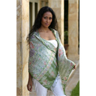 Silk Batik Shawl - Jade Mums