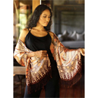 Silk Batik Scarf - Javanese Ginger