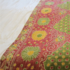 Kantha Sari Throw - Green Daisy