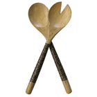 Black Mango Wood & Bamboo Salad Servers - Cooking Light Magazine