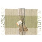 Olive Green Vetiver Placemats (Set of 6)