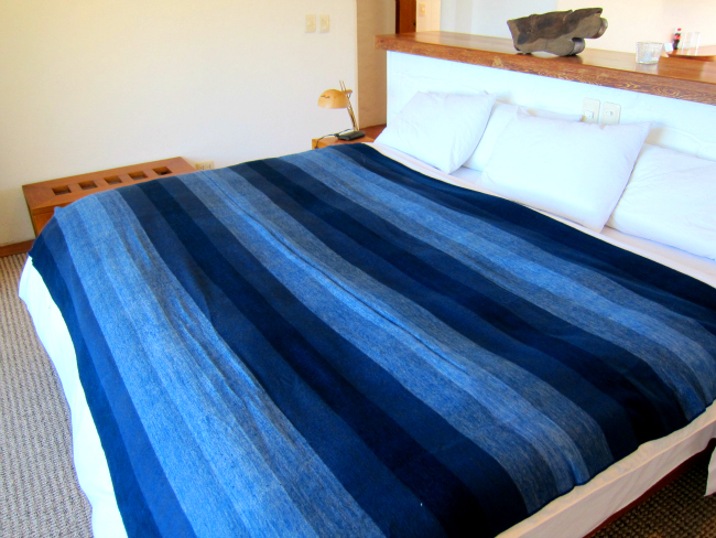 Alpaca Throw Blanket - Pacific Blue