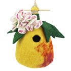 Handmade Felt Pear Birdhouse