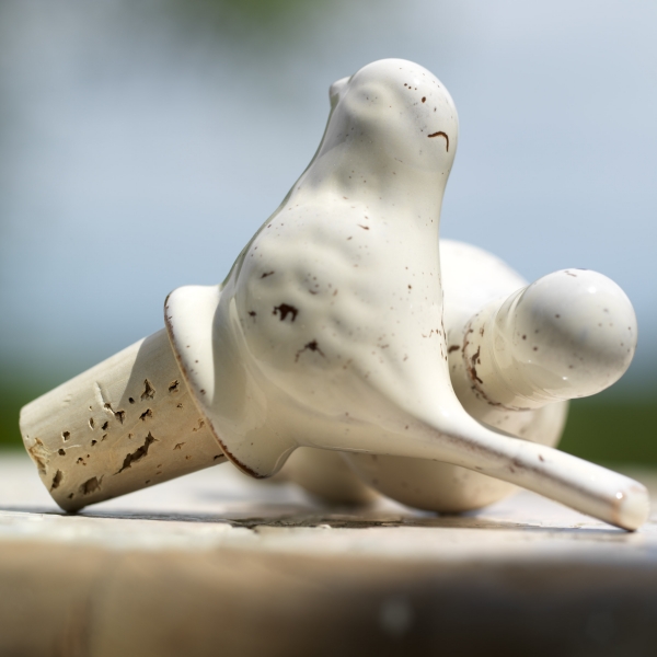 Pemba Ceramic Bird Bottle Stopper