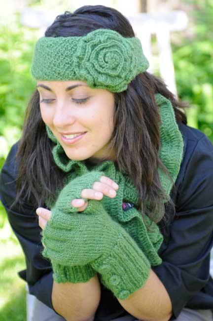 Knit Flower Headband
