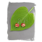 Red Pita Pat Earrings w/ 14k gold