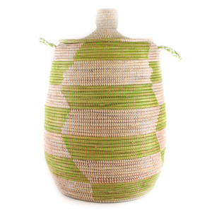 Green African Laundry Hamper