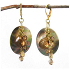 Elise Shell Earrings with Cascading Baubles