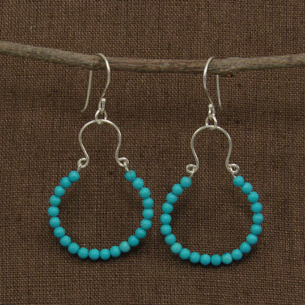 Encircled Turquoise Earrings