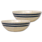 Small Sea Stripe Capiz Bowls (Set of 2)