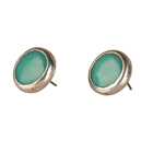 Sofia Tagua Earrings - Aqua