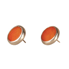 Sofia Tagua Earrings - Sunset Orange