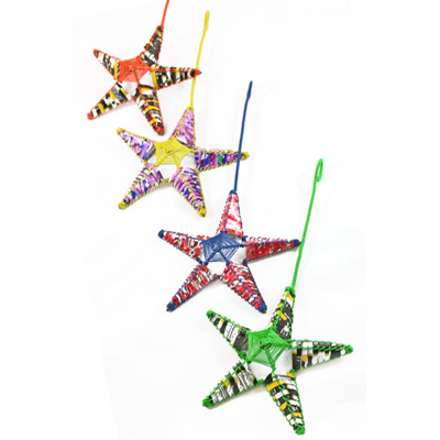 Soda Shoes  Kids on Recycled Soda Can Star Ornament   Fair Trade Gifts   Seven Hopes