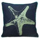 Starfish Pillow Cover - Teal