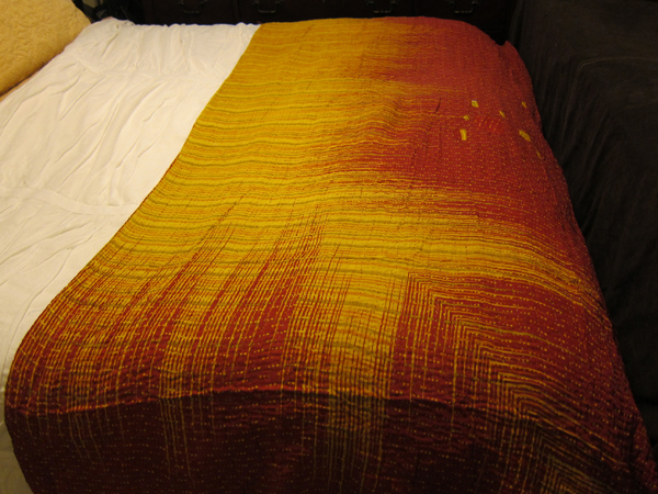 Vintage Sari Throw - Sun Beam Foliage