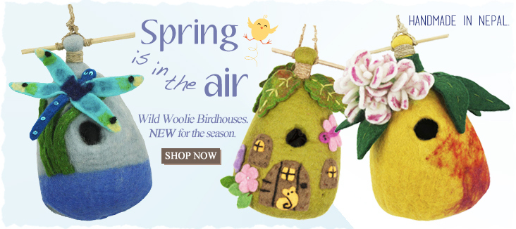 Fair Trade Wool Felt Birdhouses