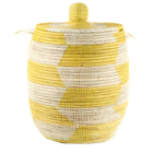 Yellow African Storage Basket - Laundry Hamper