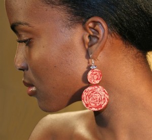 Kalamkari Spiral Earrings