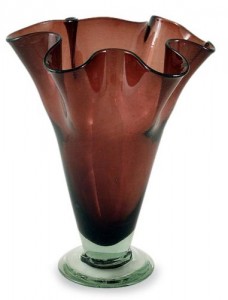 Blown Glass Vase - Amethyst Patch