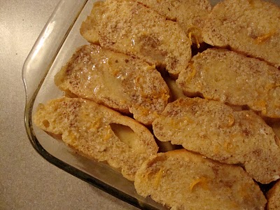 french toast casserole preparation continued