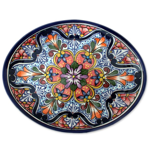 Talavera Ceramic Serving Plate