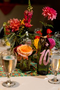 Recycled Wine Bottle Table Numbers