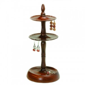 Wooden earring stand
